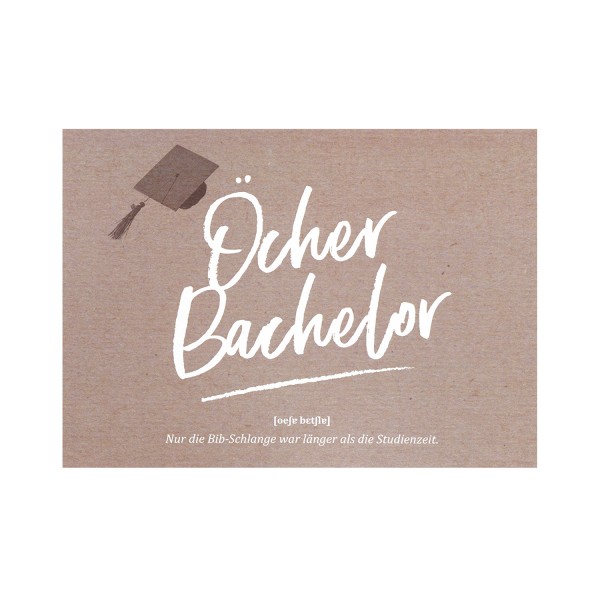 Postkarte Bachelor