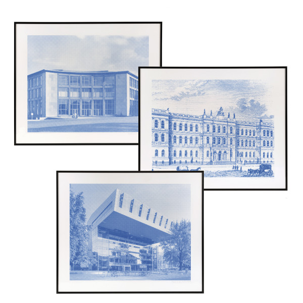 Siebdrucke Hauptgebäude,Audimax,Super C