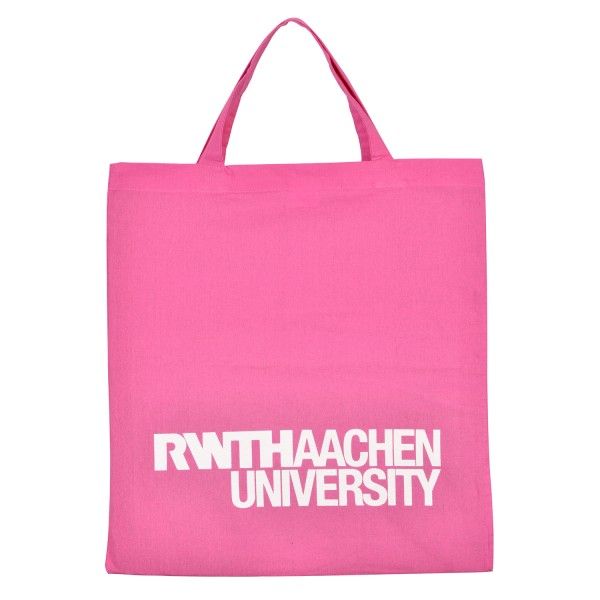 Baumwolltasche mit RWTH Logo kurz pink